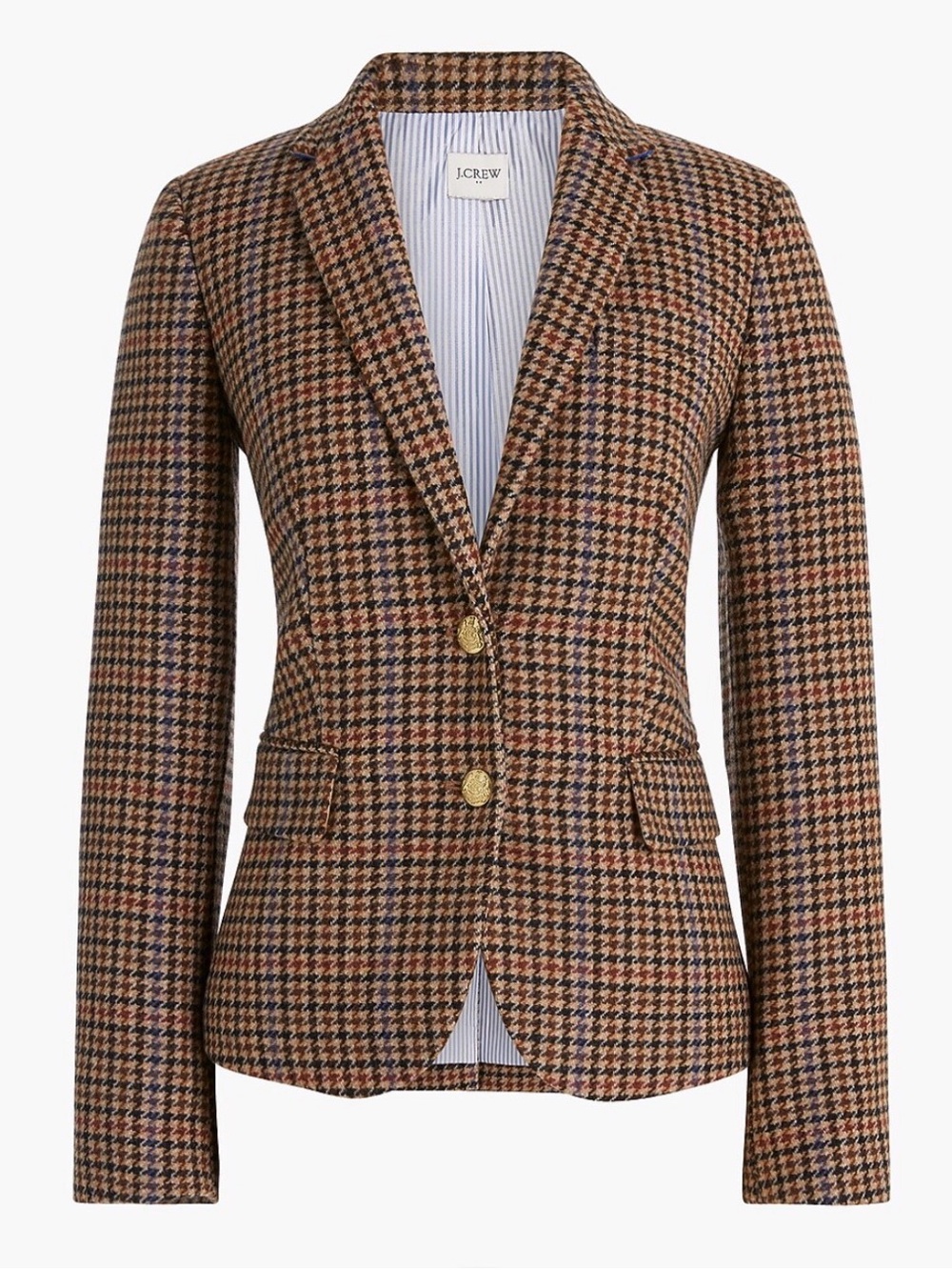 NWT J.Crew women’s wool schoolboy blazer in houndstooth
